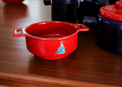 Vintage Red and Blue "Pottery Huizen" Crockery