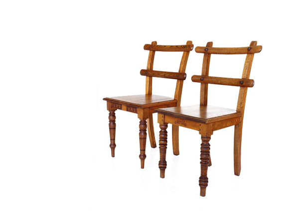 Pair of Antique SAR Oak Chairs