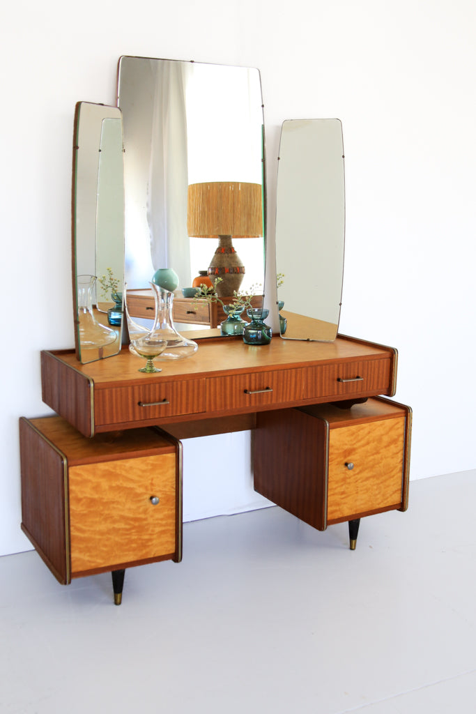 Retro Dressing Table in Satin Birch