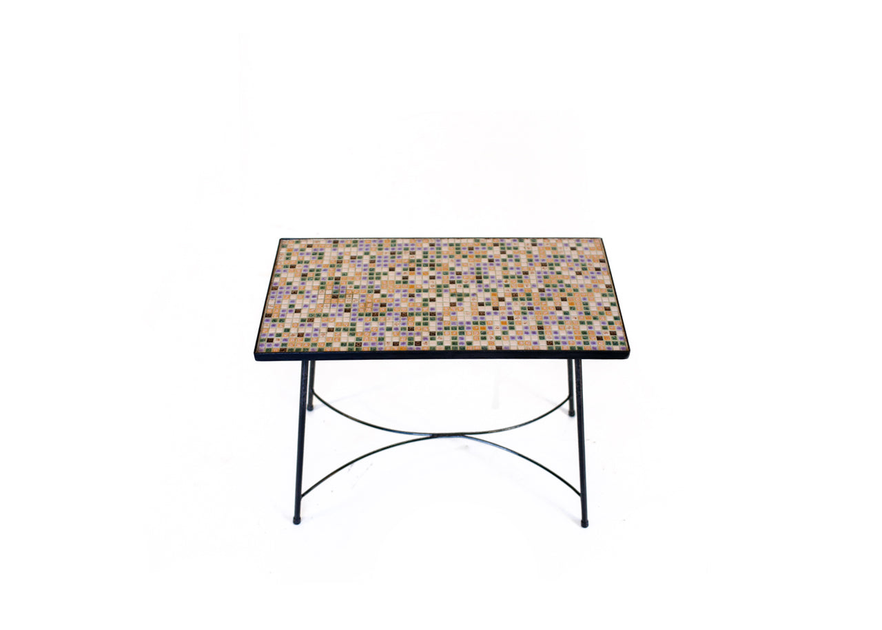 Vintage Tile Top Side Table