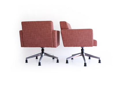 Heigt-adjustable Box Swivel Chairs - five available