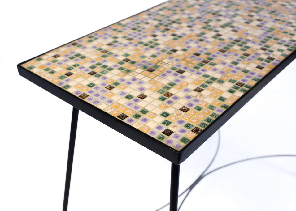 Vintage Tile Top Side Table