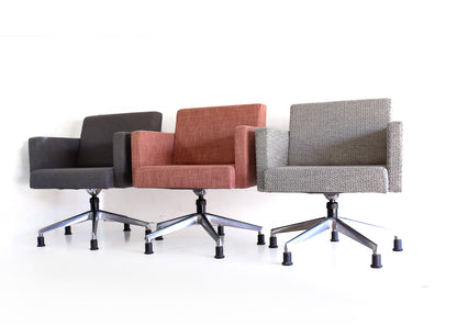Heigt-adjustable Box Swivel Chairs - five available
