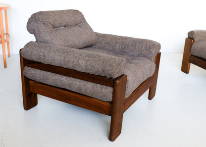 A Pair of Brutalist Armchairs