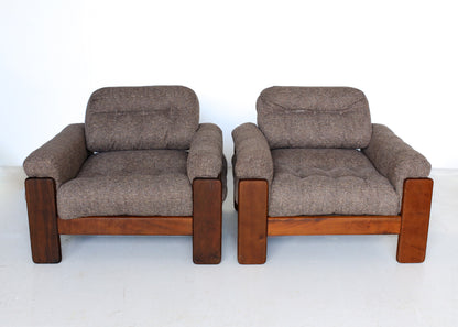 A Pair of Brutalist Armchairs