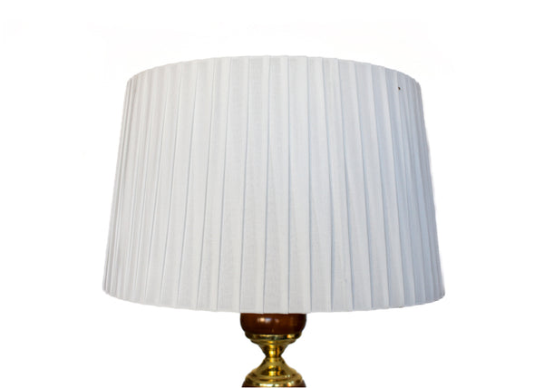 Brass and Wood Mid-century Floor Lamp