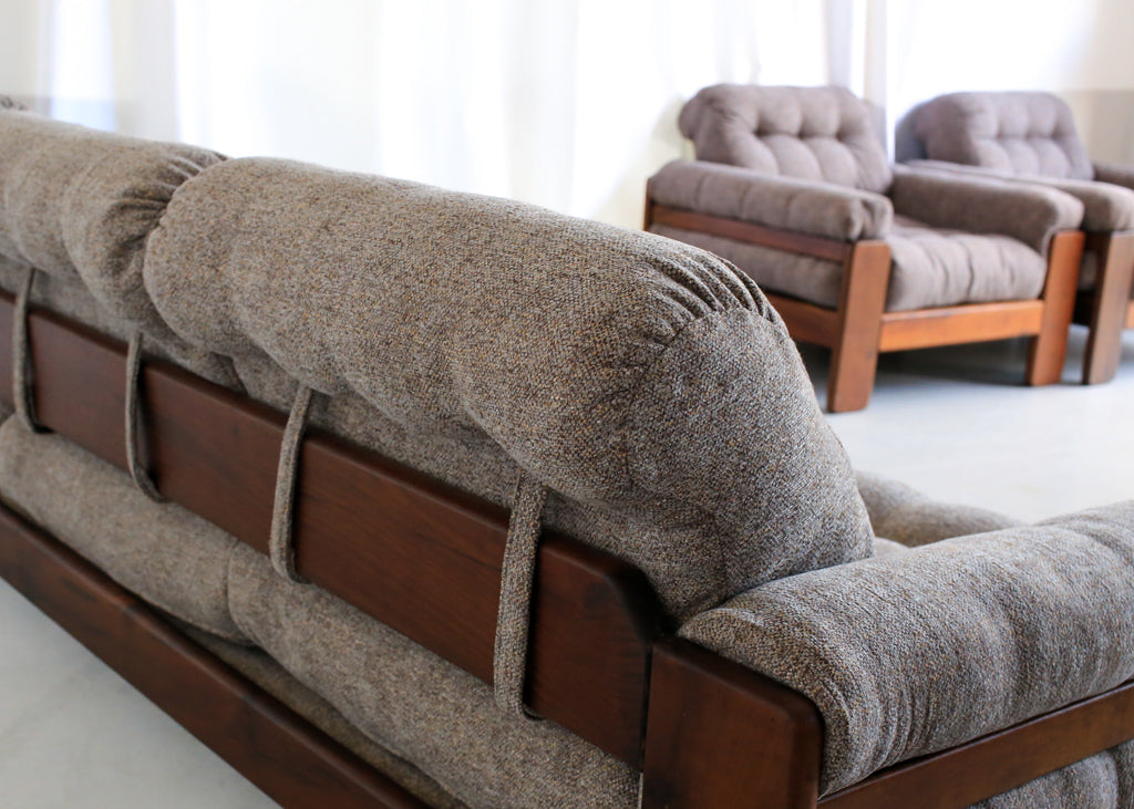 Three-Seater Mid-Century Modern Sofa