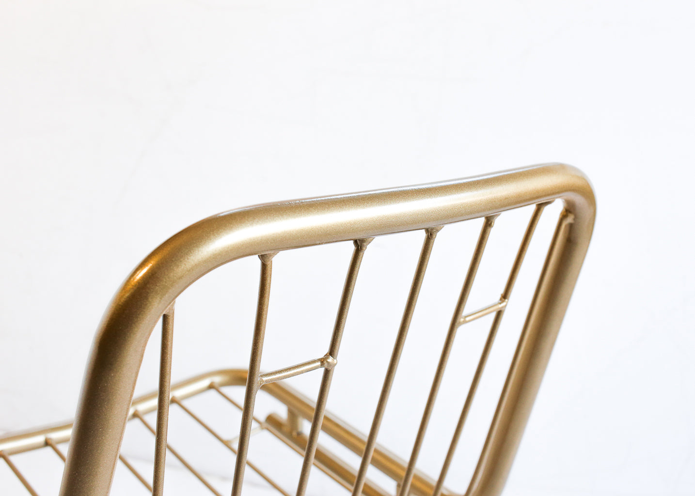 1970s Brass-Finish Dining Suite: Table and Four Wire Chairs