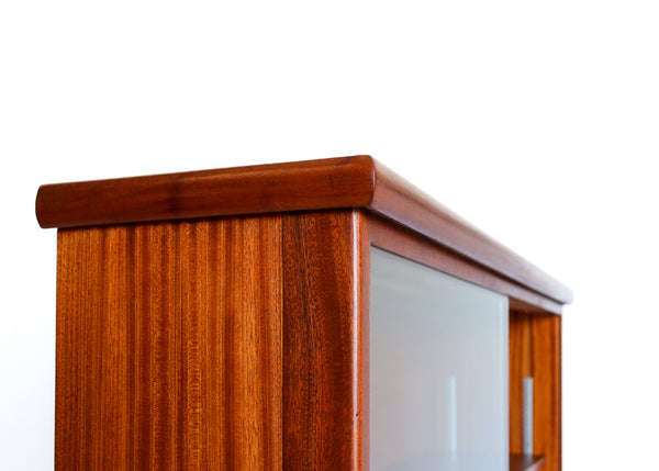 Sturdy Vintage Sapele Bookcase