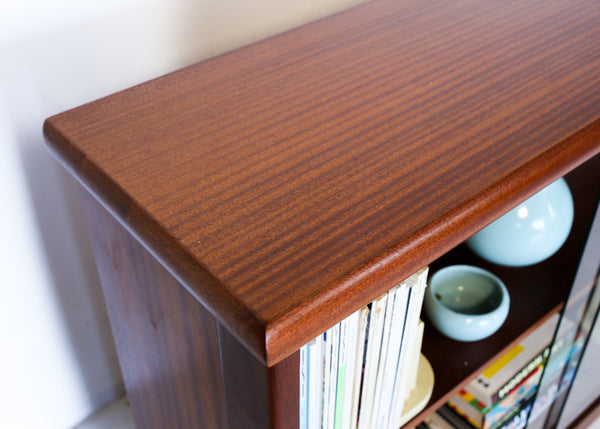 Sturdy Vintage Sapele Bookcase