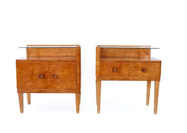 Two Art Deco Bedside Cabinets