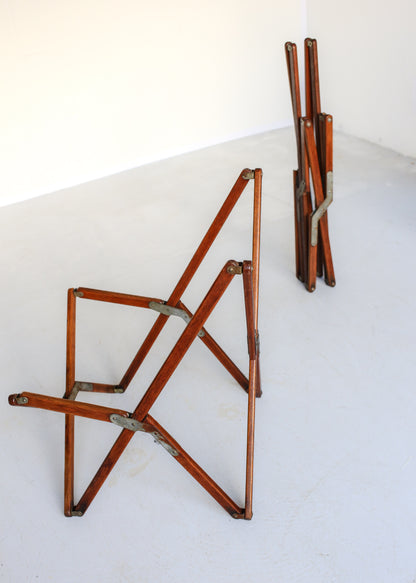 Vintage Tripolina Style Folding Chairs - two available