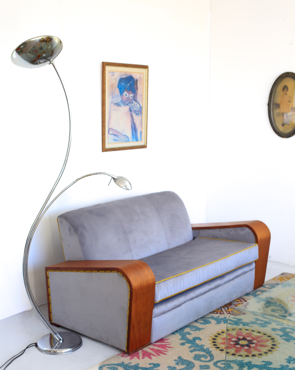 Mother and Child Two Light Chrome Floor Lamp by Studio Italia
