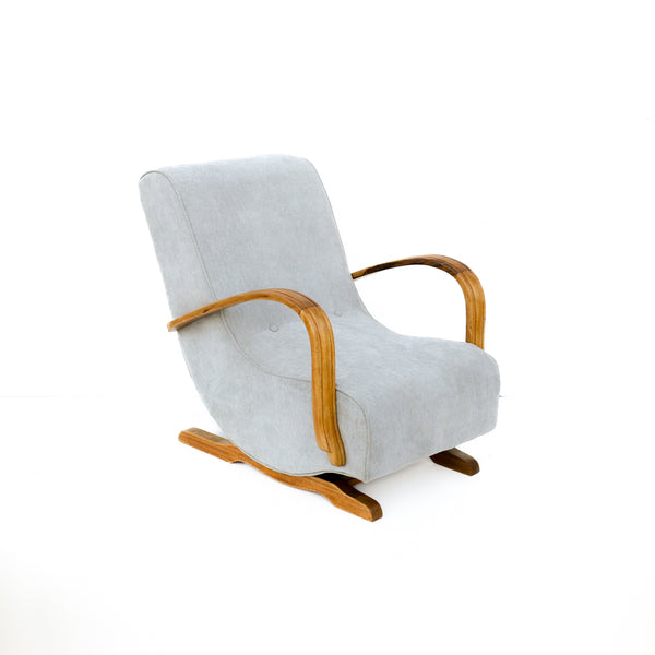 Light Blue-grey Banana Rocking Chair