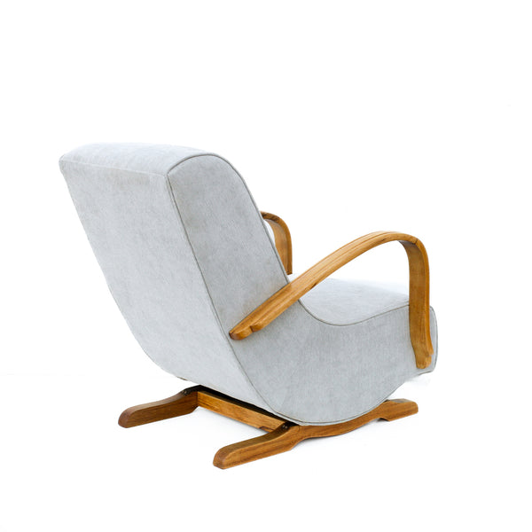 Light Blue-grey Banana Rocking Chair