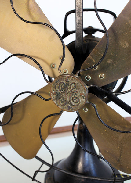 Antique General Electric Fan with Brass Blades