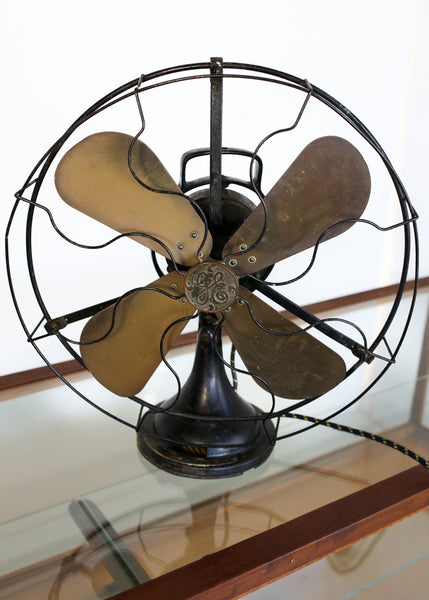 Antique General Electric Fan with Brass Blades