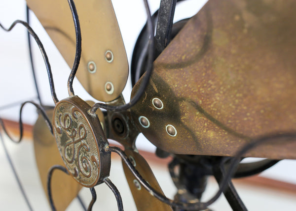 Antique General Electric Fan with Brass Blades