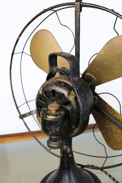 Antique General Electric Fan with Brass Blades