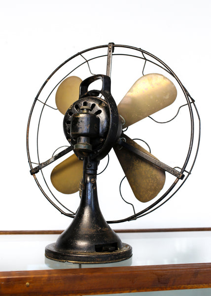 Antique General Electric Fan with Brass Blades