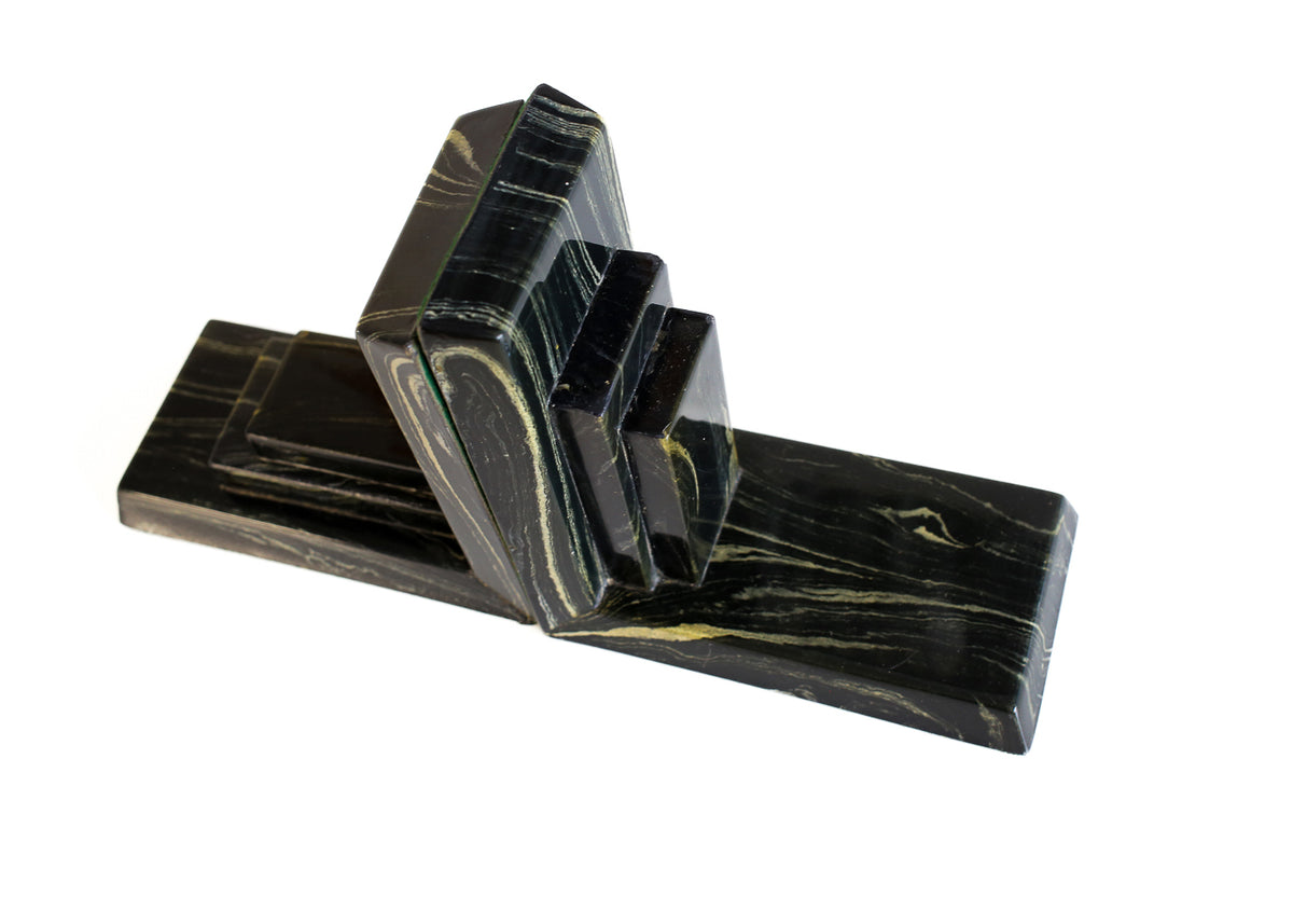 Art Deco Stone Bookends