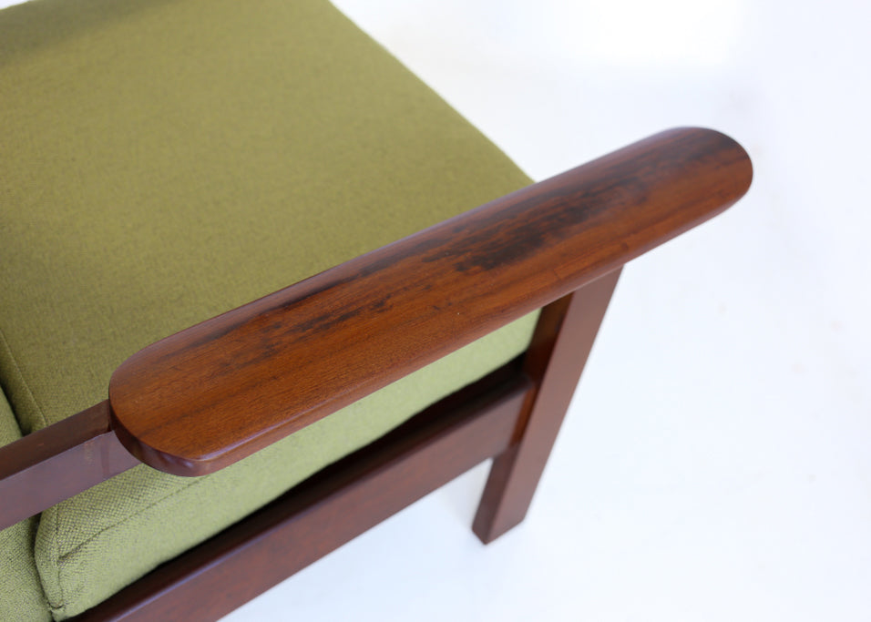 70s Imbuia Frame Sofa