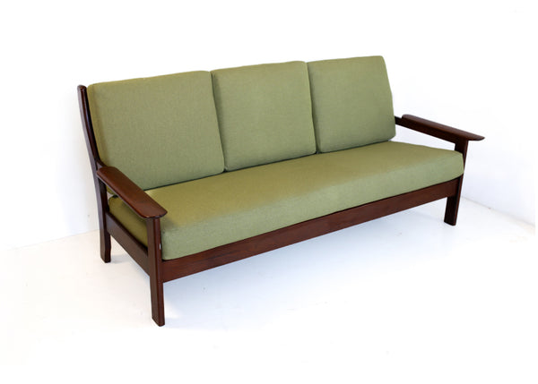 70s Imbuia Frame Sofa