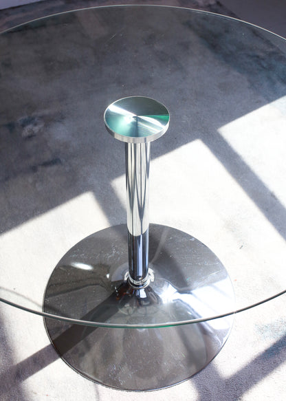 Four Seater Round Glass Table
