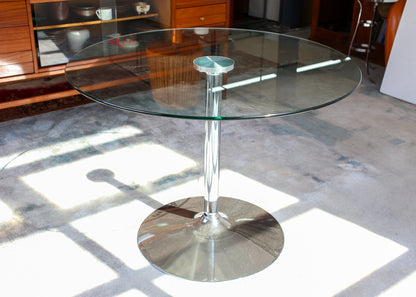 Four Seater Round Glass Table