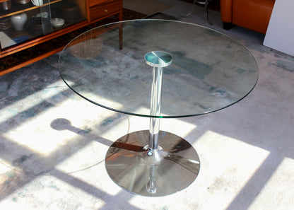 Four Seater Round Glass Table