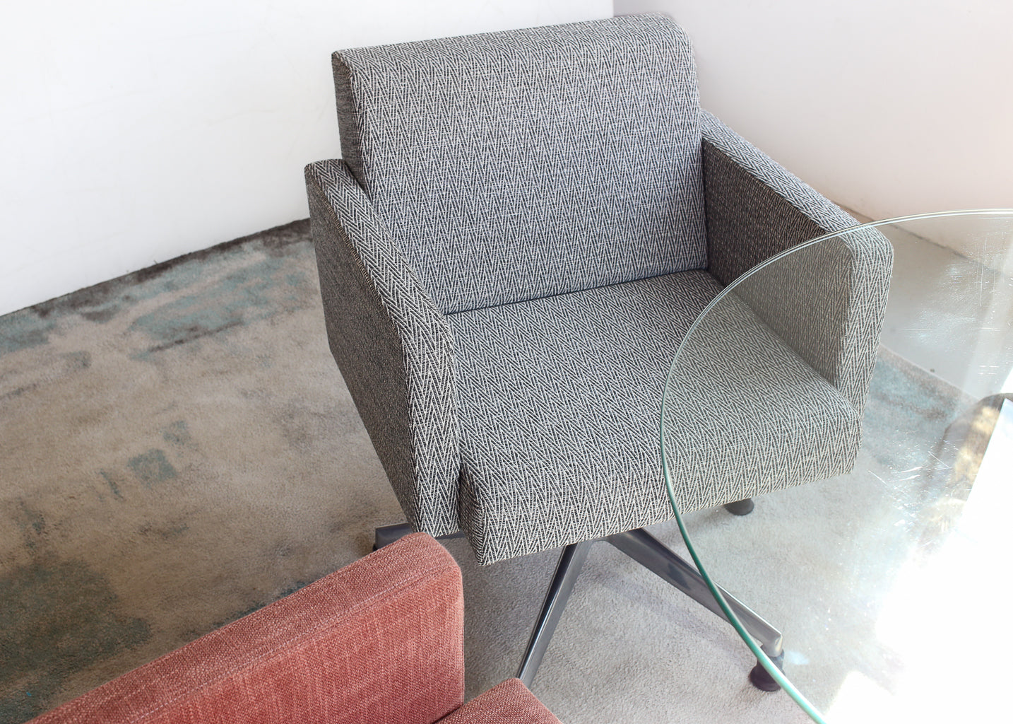 Four Seater Round Glass Table