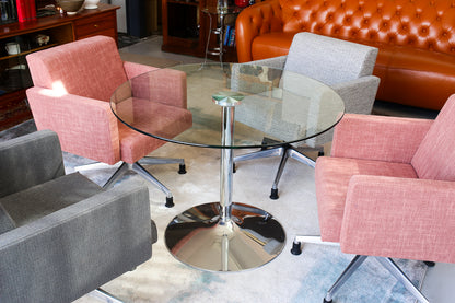 Four Seater Round Glass Table
