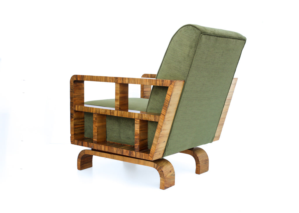 Rare Pair of 1930s Art Deco Armchairs