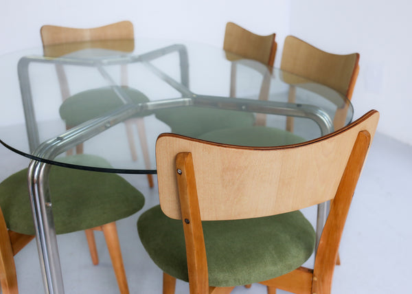 Set of Six Mid-Century Dining Chairs