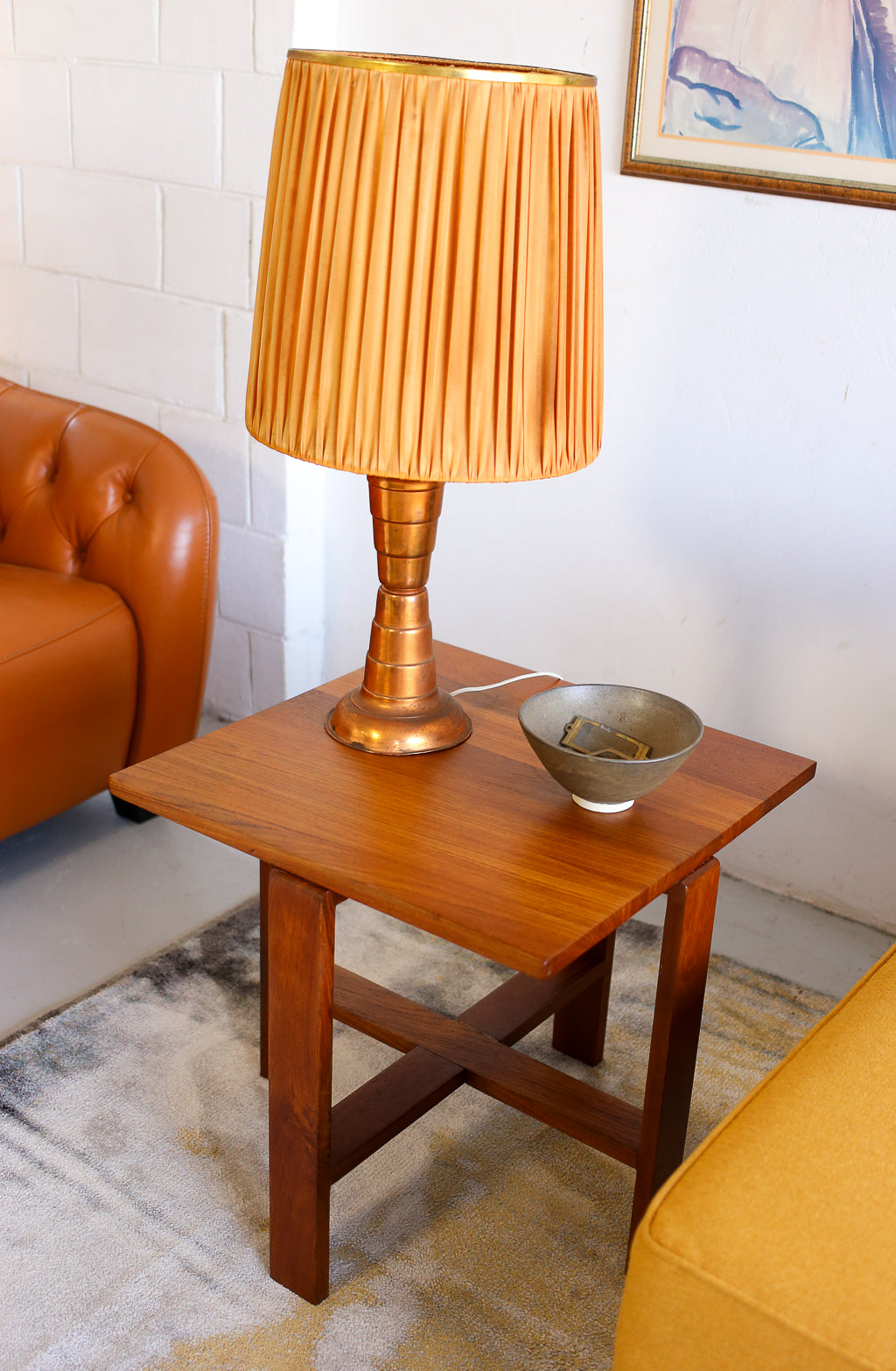 Solid Wood Square Lamp Table