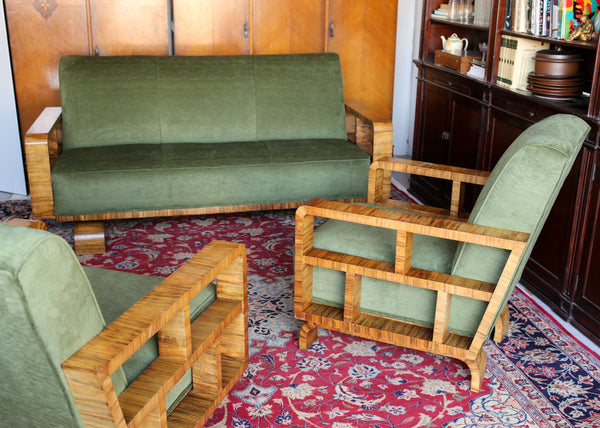 Rare Pair of 1930s Art Deco Armchairs