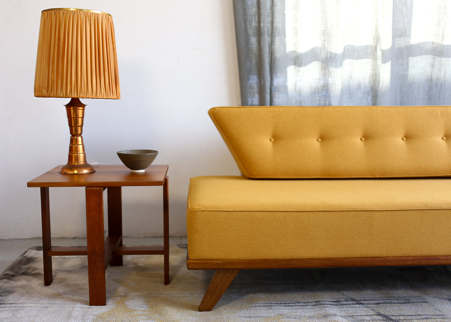 Solid Wood Square Lamp Table