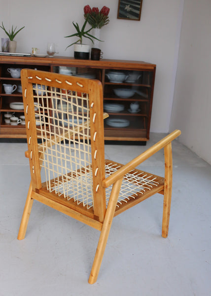 Two 1960's Riempie Armchairs