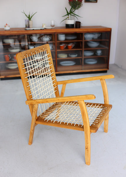 Two 1960's Riempie Armchairs