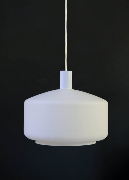 Large White Glass Pendant