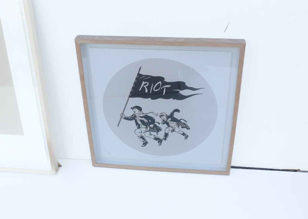 Framed "Let's Riot" Silkscreen