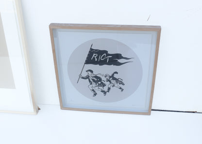 Framed "Let's Riot" Silkscreen