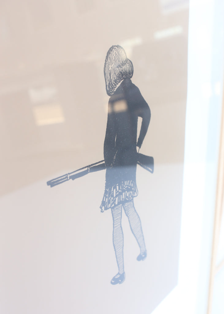 Framed "Shotgun Clare" Silkscreen