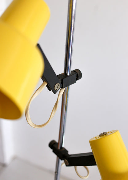 Mid-century Adjustable Floorlamp with Two Heads