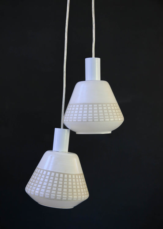 Pair of Frosted Glass Shades