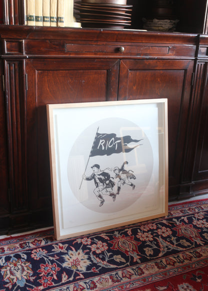 Framed "Let's Riot" Silkscreen