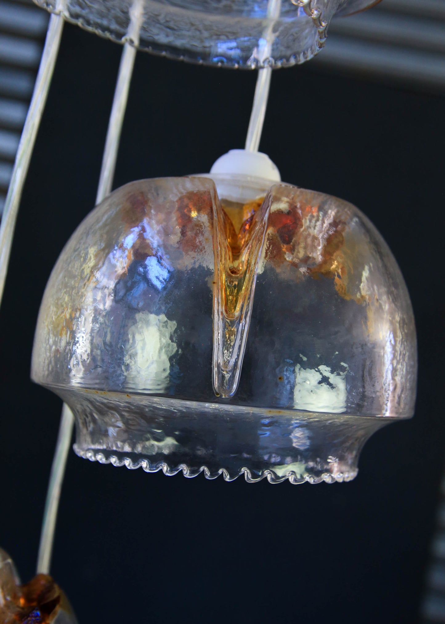 Four vintage Murano glass shades