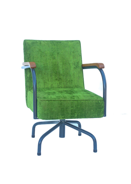 Moss Green Bauhaus Swivel Chair