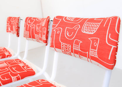 A Set of Six Chappy Chairs in Skinny laMinx Fabric