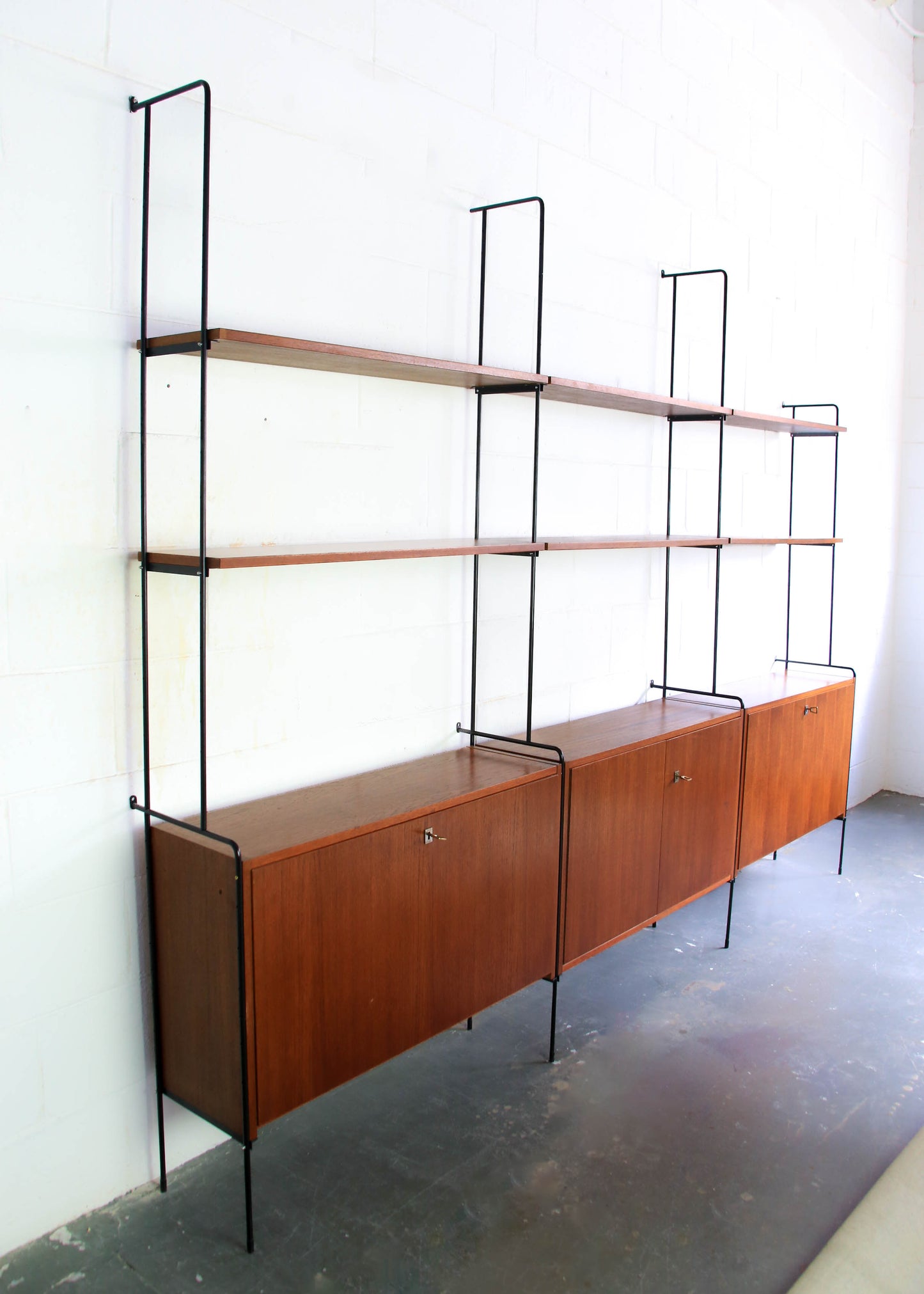 Vintage Teak and Steel Omnia Wall Unit by Ernst-Dieter Hilker, Germany, 1960s